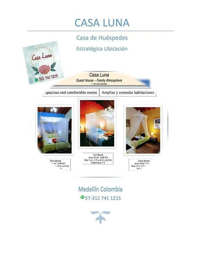 Casa Luna -Estrategica Ubicacion- Medellin Guest house